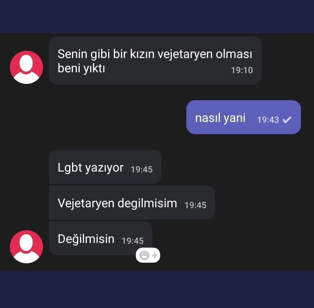 Erkek eti sevmiyor işte⠀...