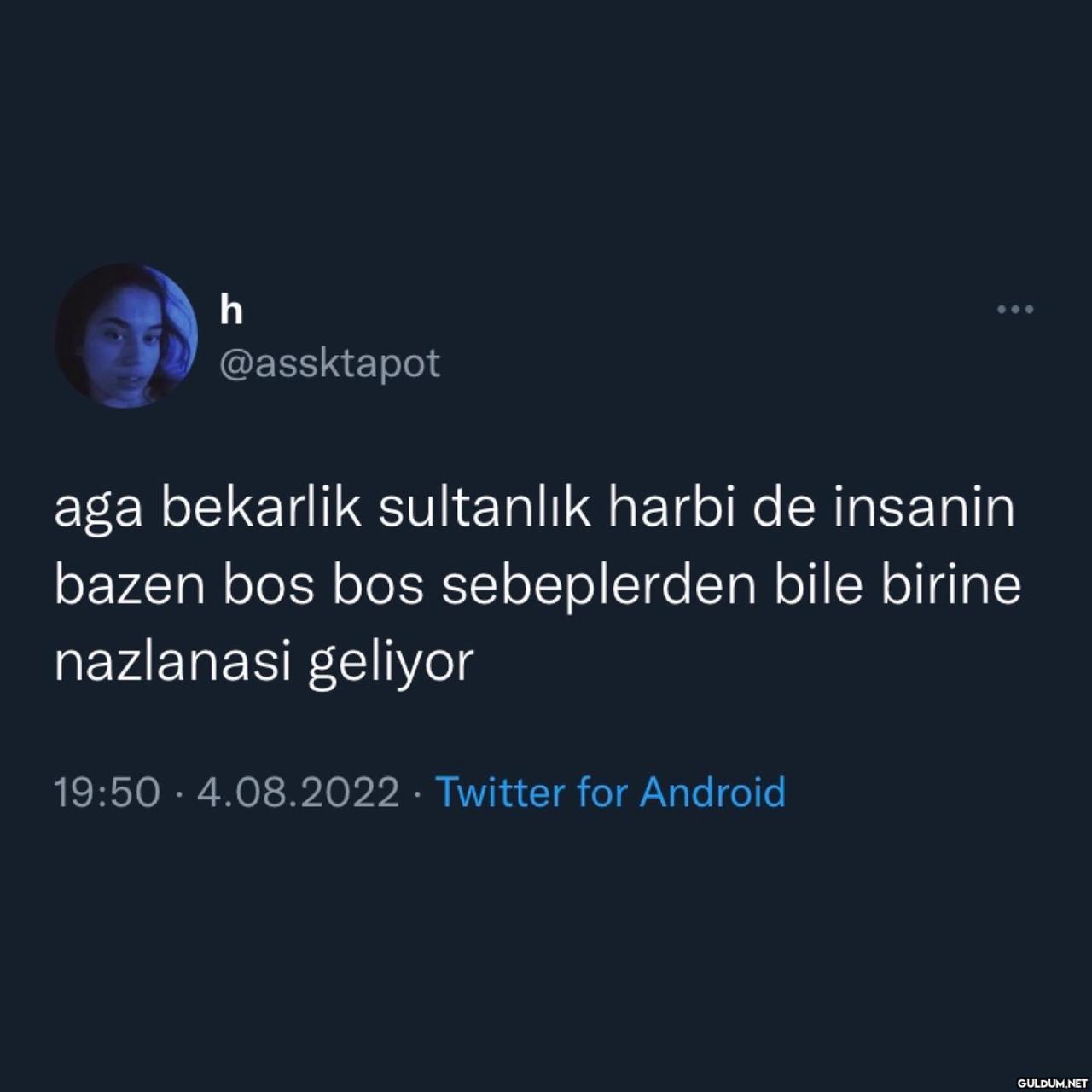 h @assktapot aga bekarlik...