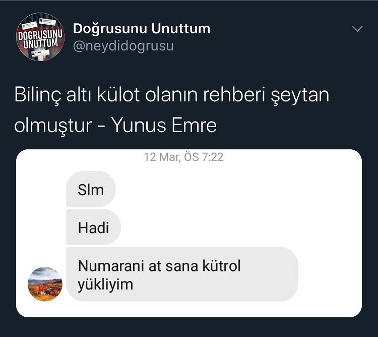 Bilinçaltı da önemli tabi ...