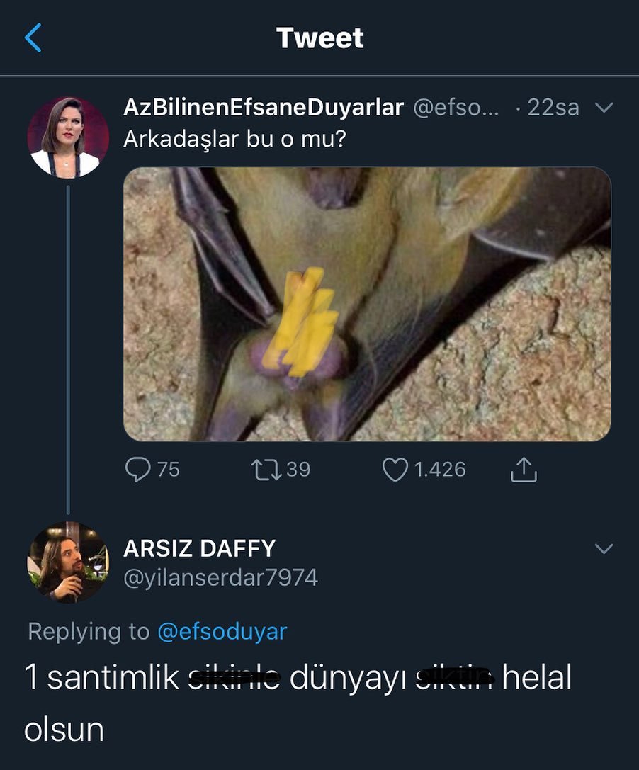 Bu o yarasa mıdır? 😂😂...