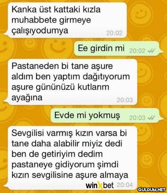 Kanka üst kattaki kızla...
