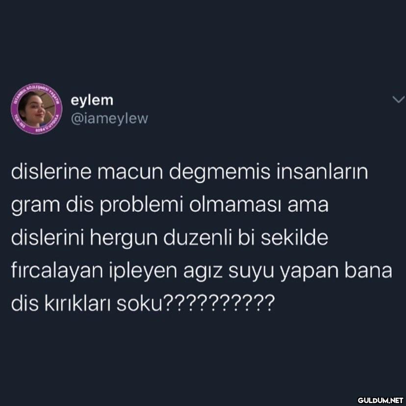 yemek yerken gelen diş...