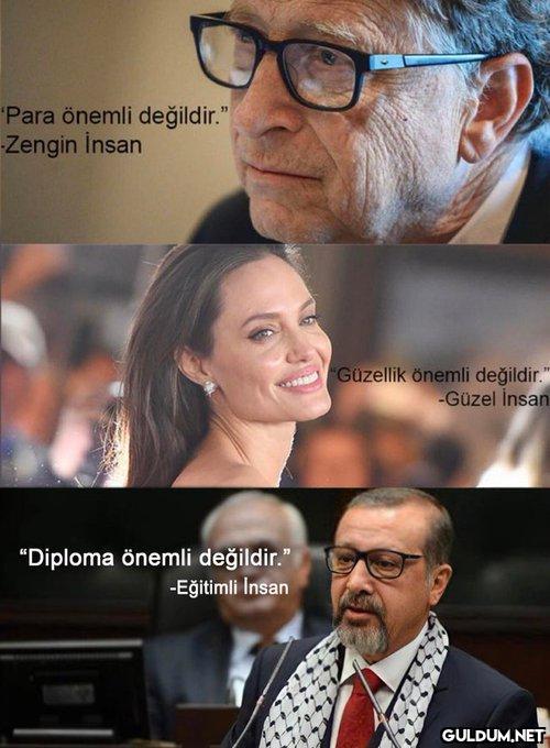 'Para önemli değildir."...