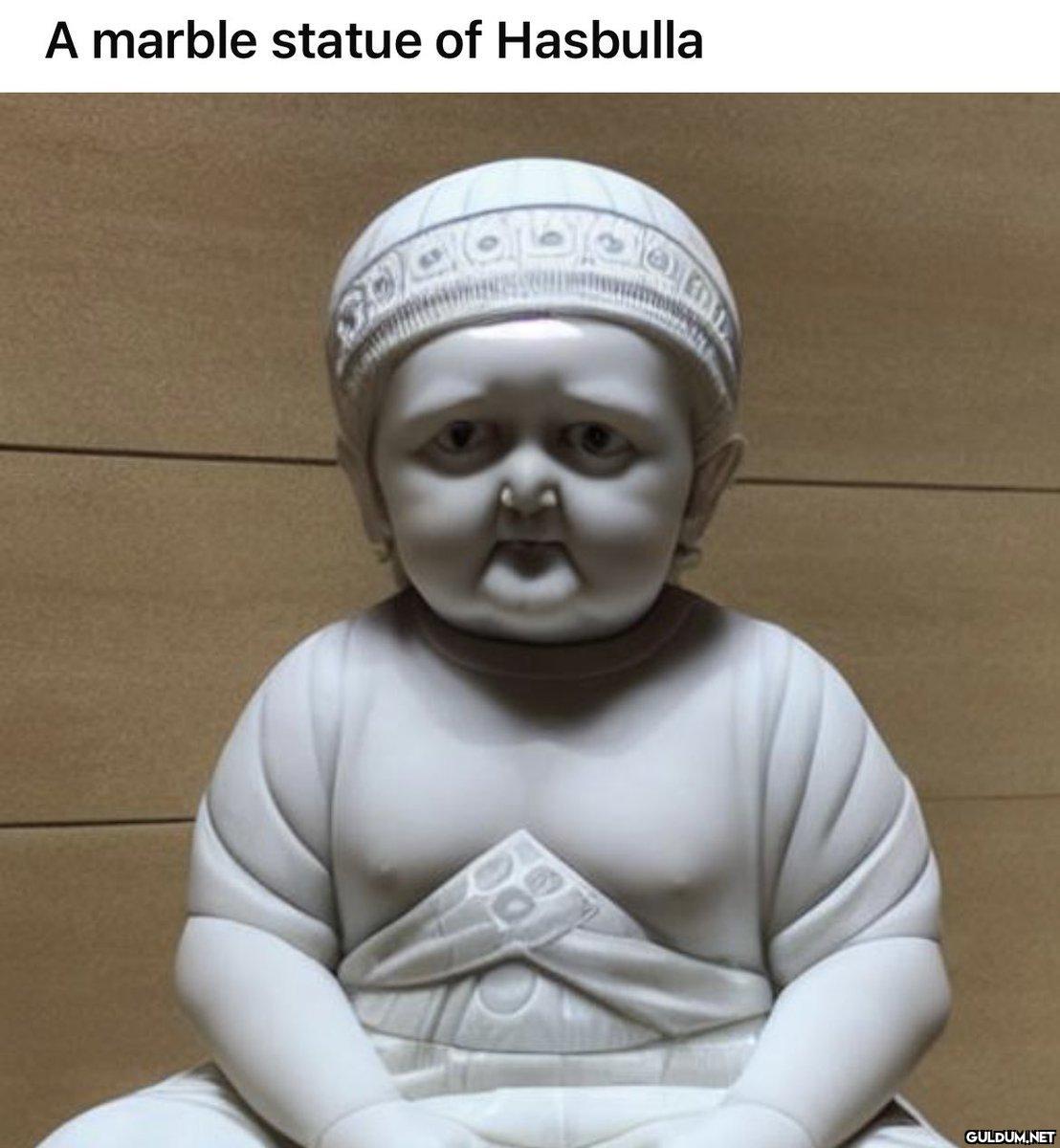 A marble statue of...