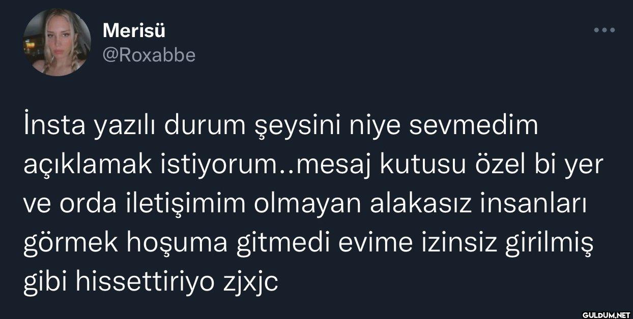 İnsta yazılı durum şeysini...