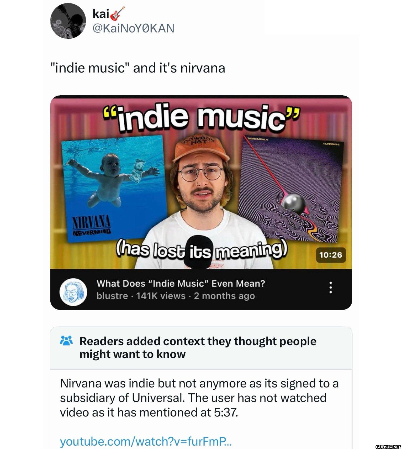 "indie music" and it's...