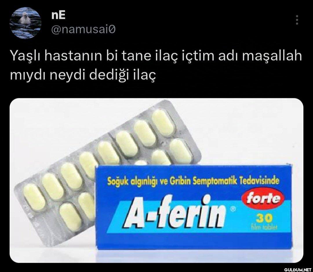 Yaşlı hastanın bi tane...