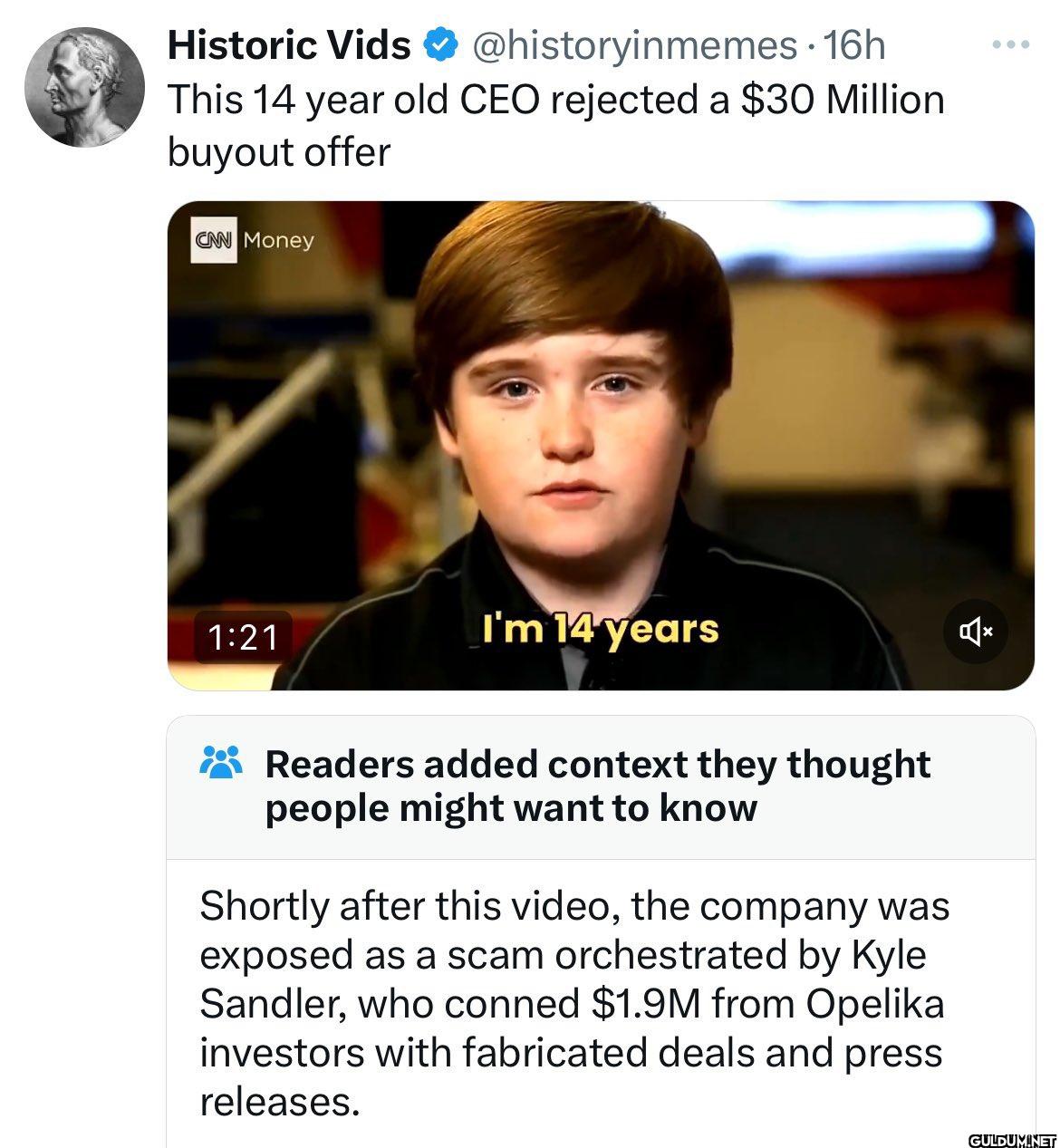 16h This 14 year old CEO...