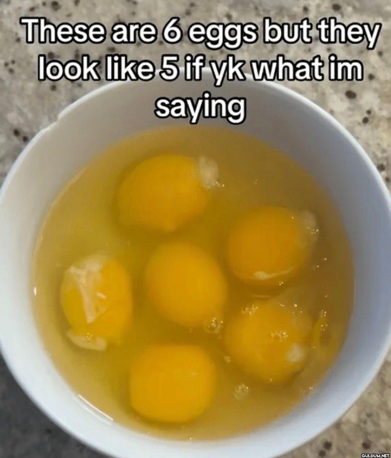 These are 6 eggs but they...