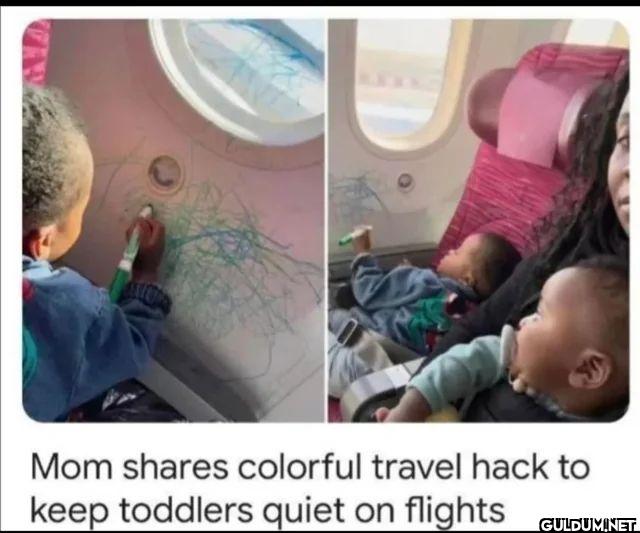 Mom colorful travel hack...