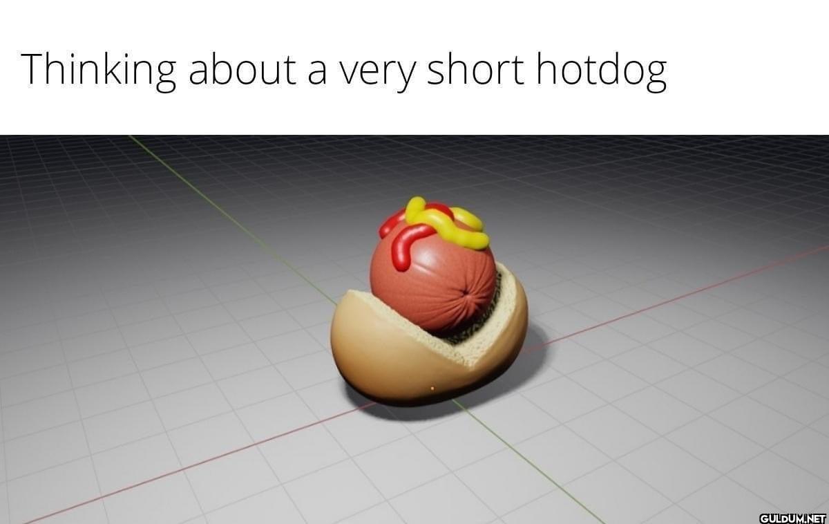 Thinking about a very short hotdog