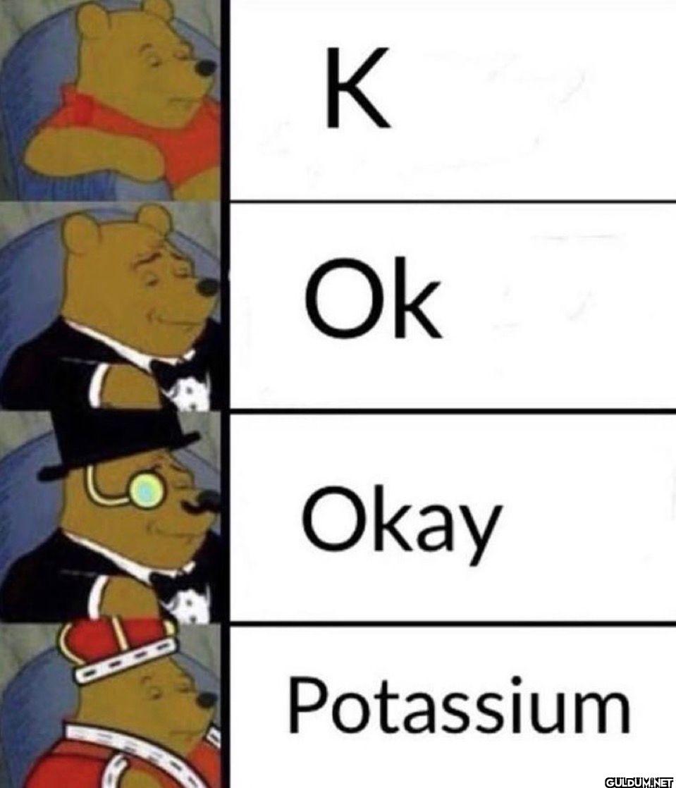 K Ok Okay Potassium