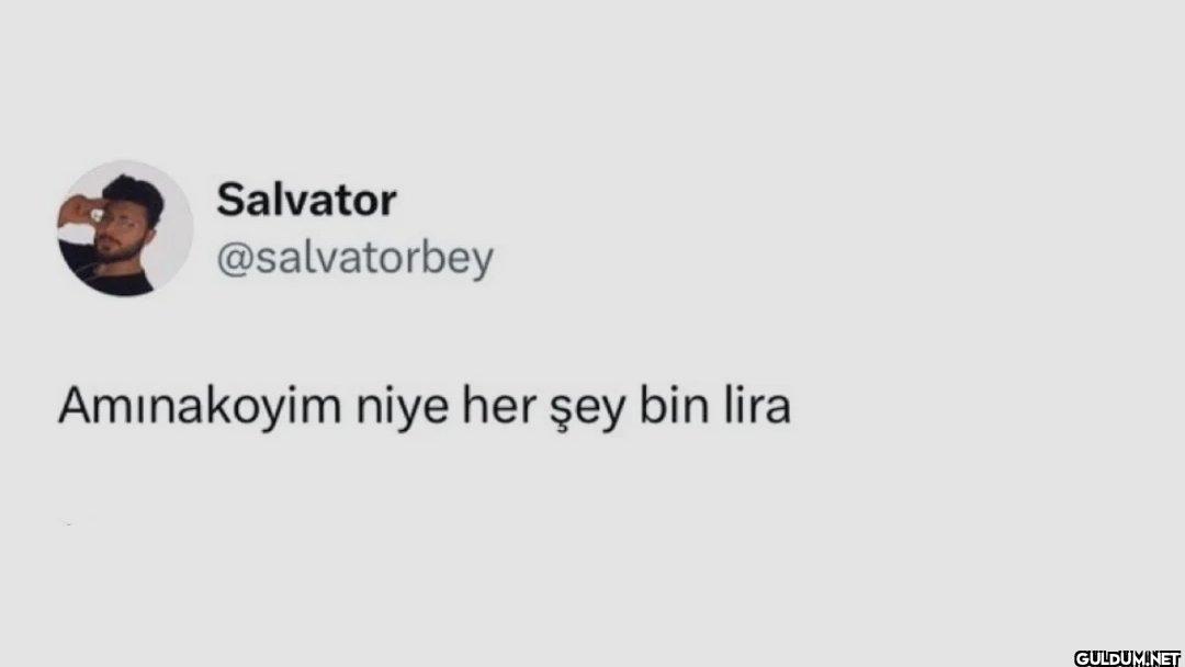 Aminakoyim niye her şey bin lira
