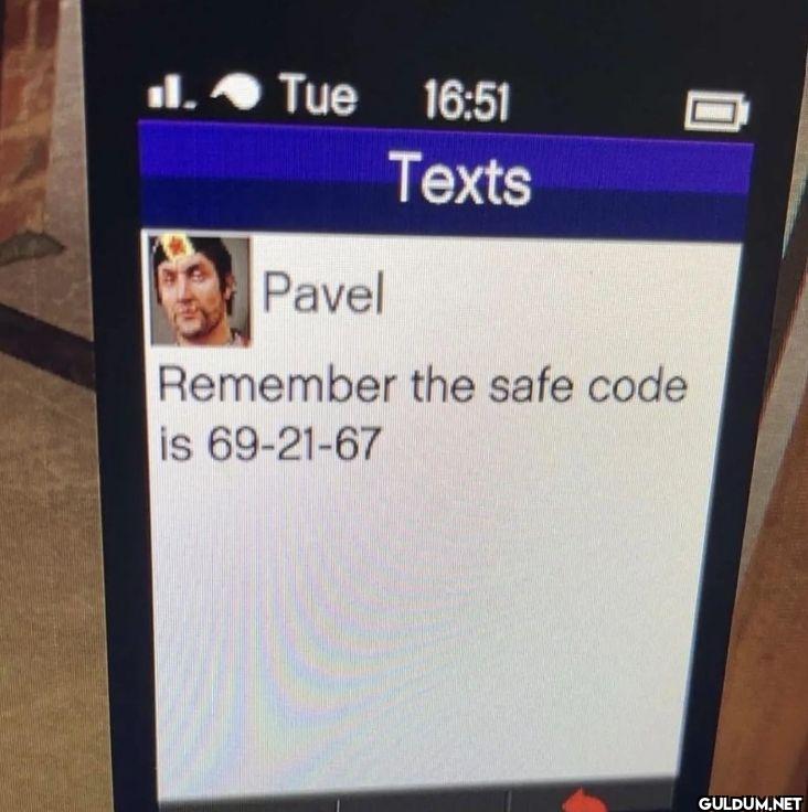 Tue Texts Pavel Remember...