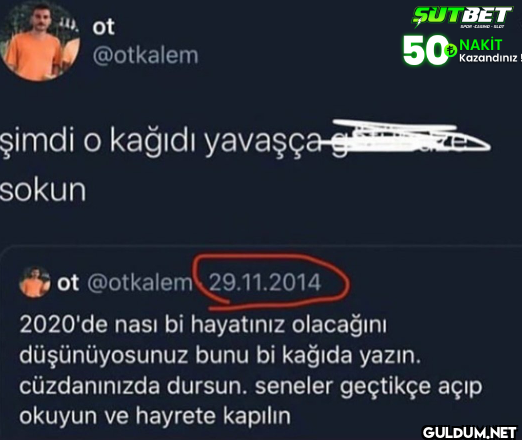 şimdi o kağıdı yavaşça e...