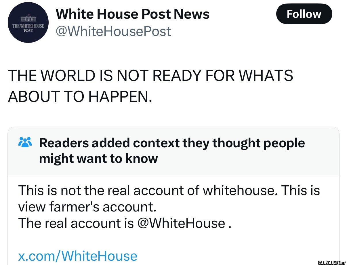 They tried.    THE WHITE...