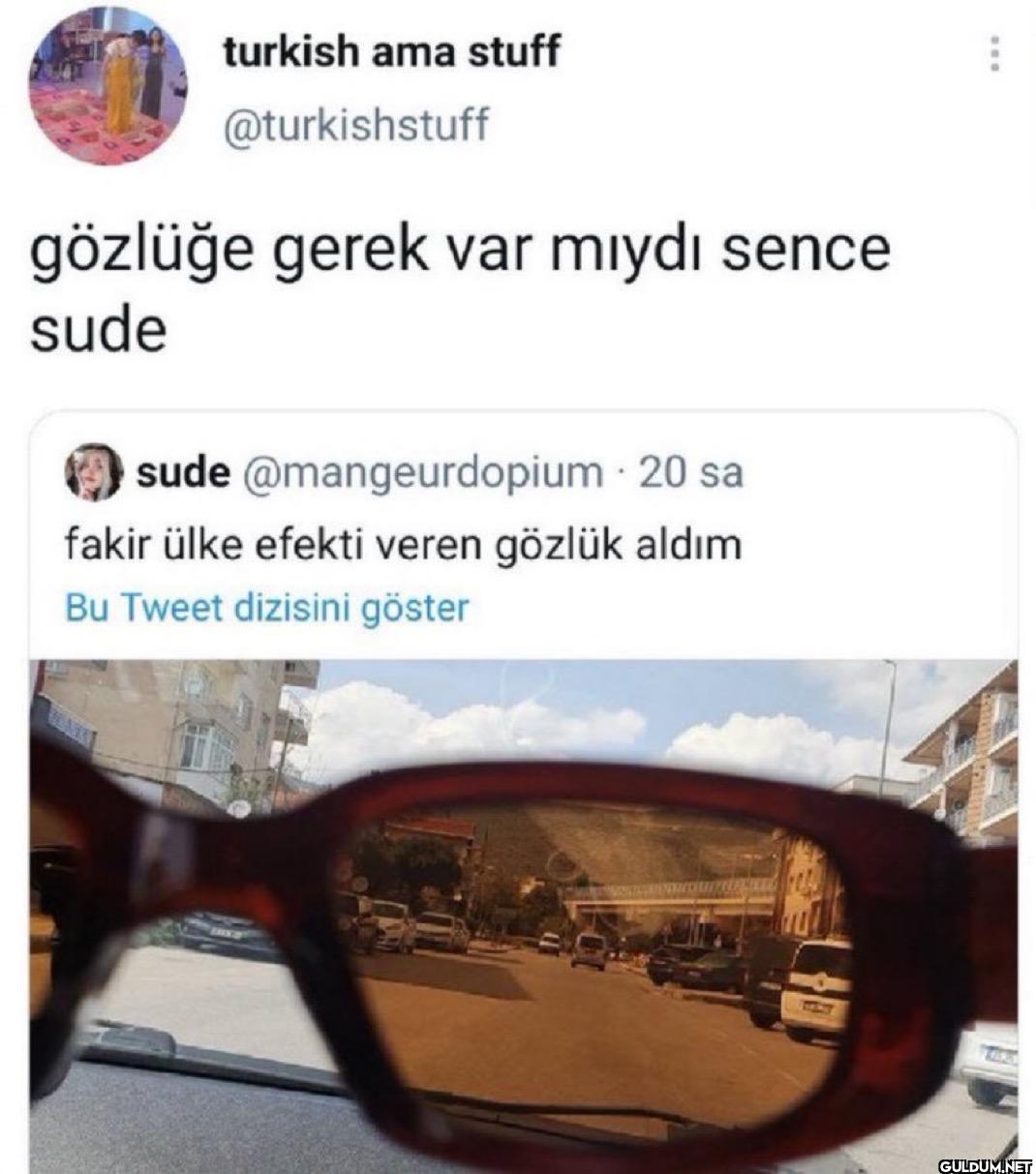 gözlüğe gerek var mıydı...