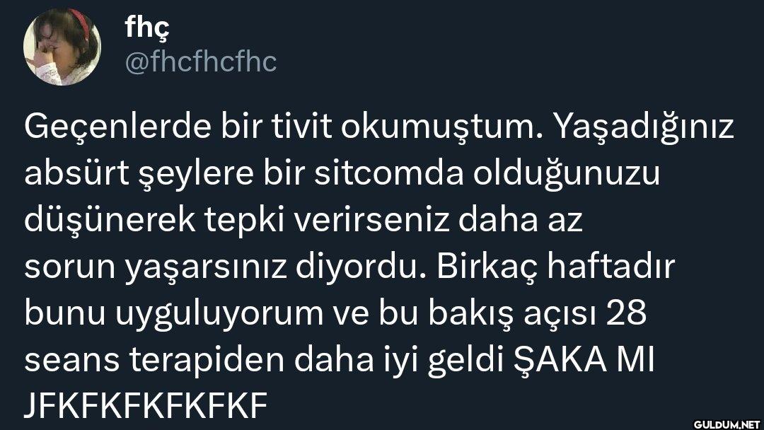 Geçenlerde bir tivit...