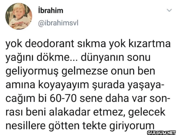 yok deodorant sıkma yok...