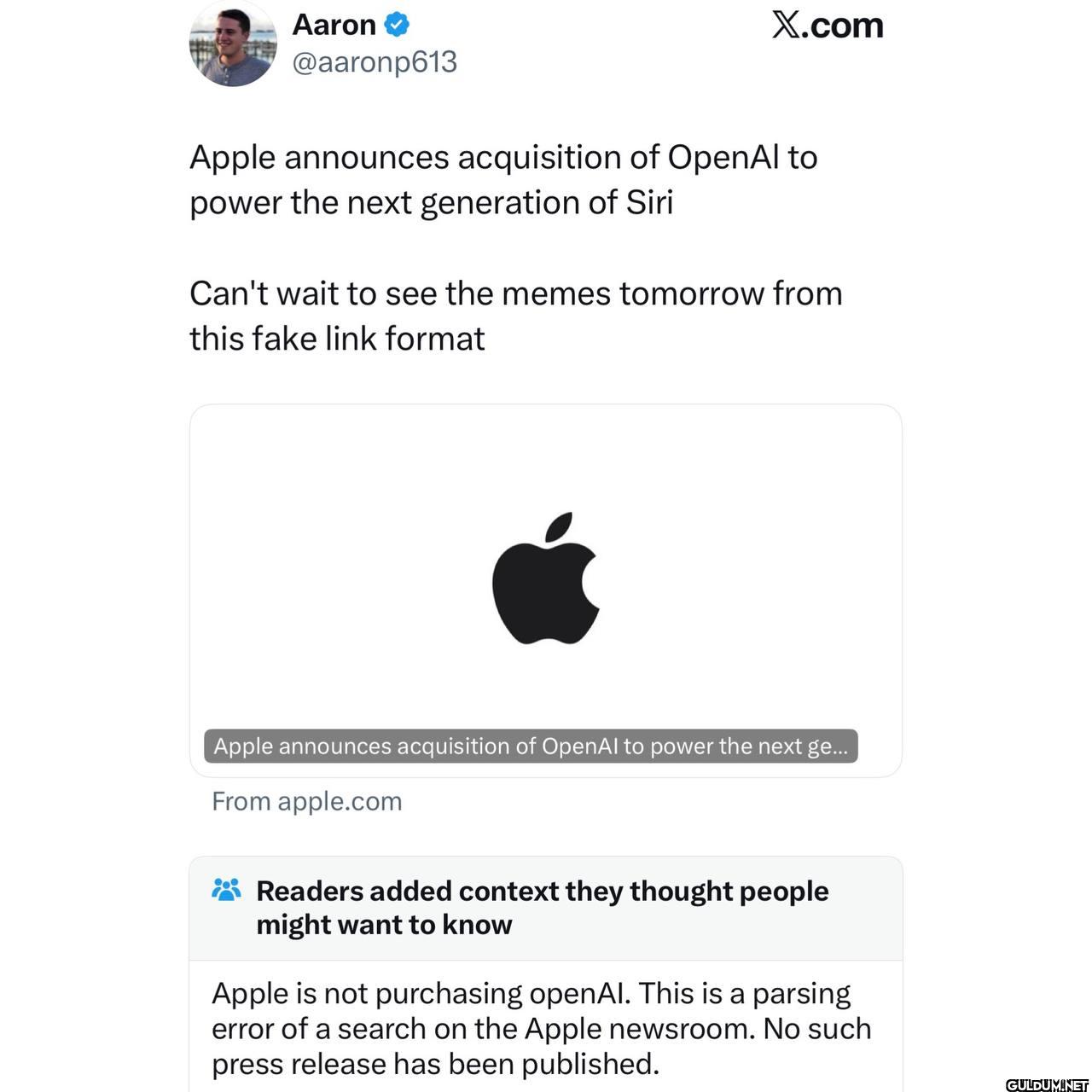 Apple is not purchasing...
