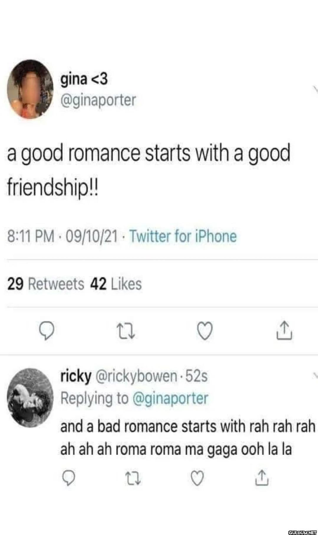 a good romance starts with...