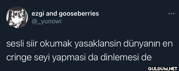 sesli siir okumak...