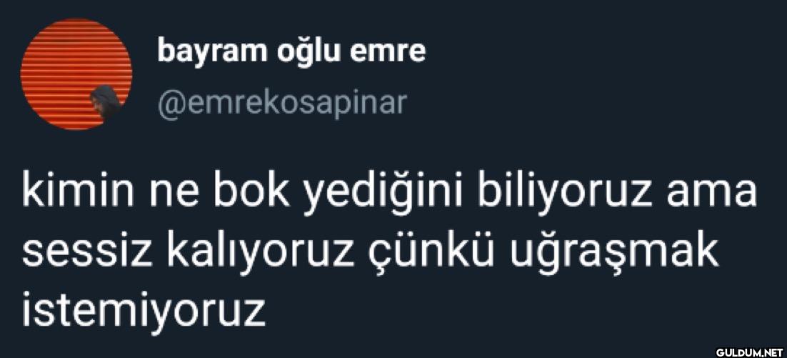 kimin ne bok yediğini...