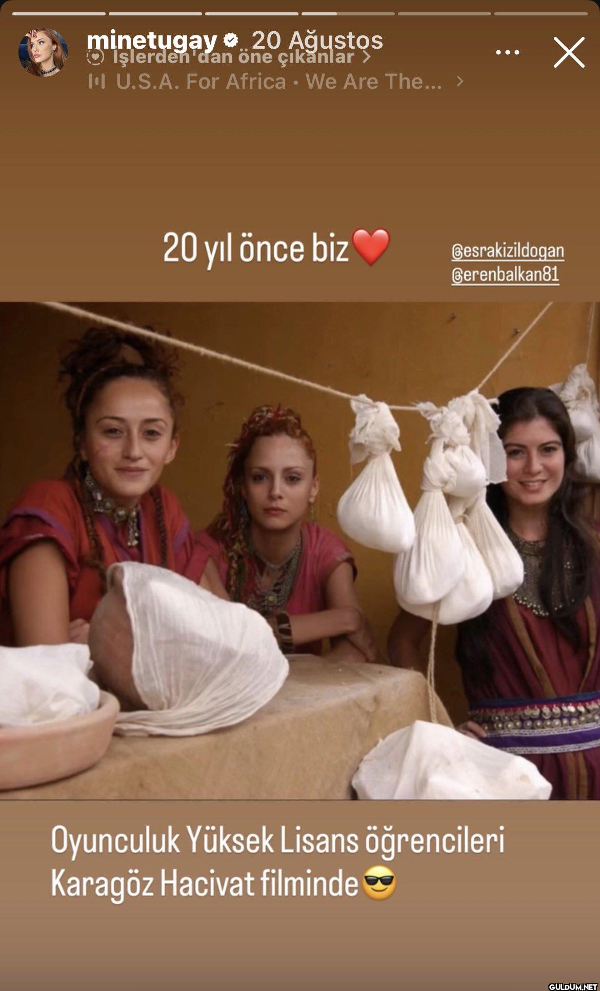 Mine Tugay'ın geçmişte...