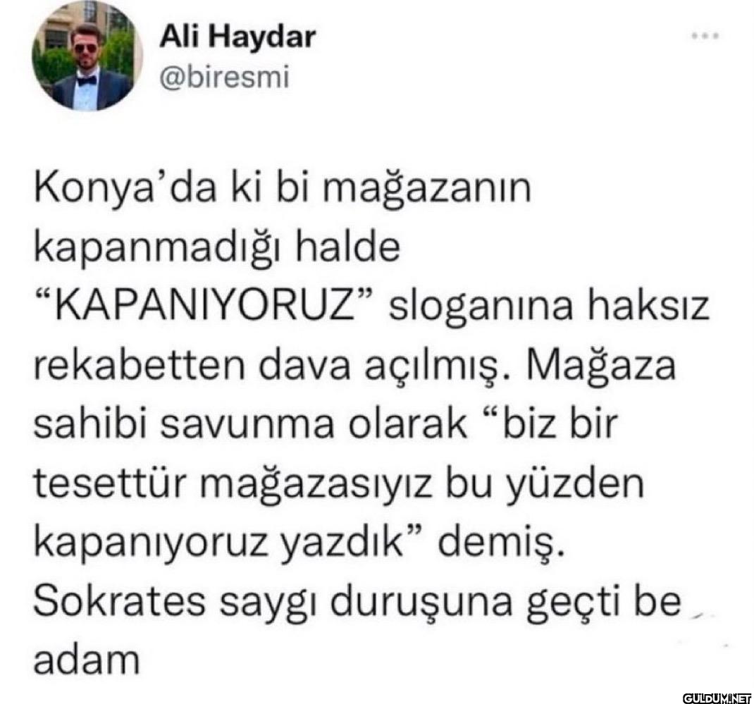 Konya'da ki bi mağazanın...