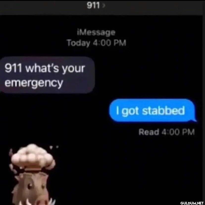 911 iMessage Today 911...