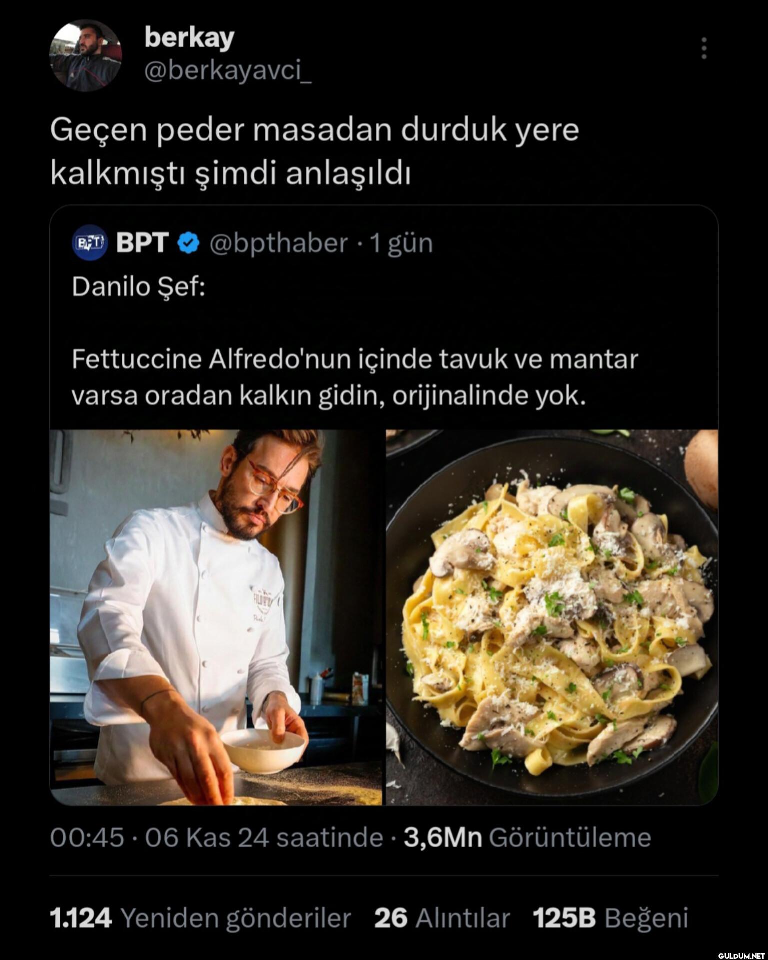 Geçen peder masadan durduk...