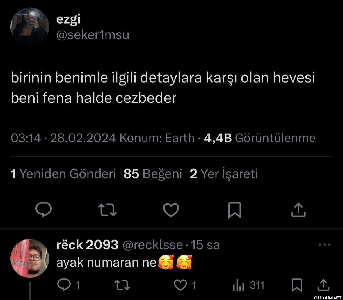 birinin benimle ilgili...
