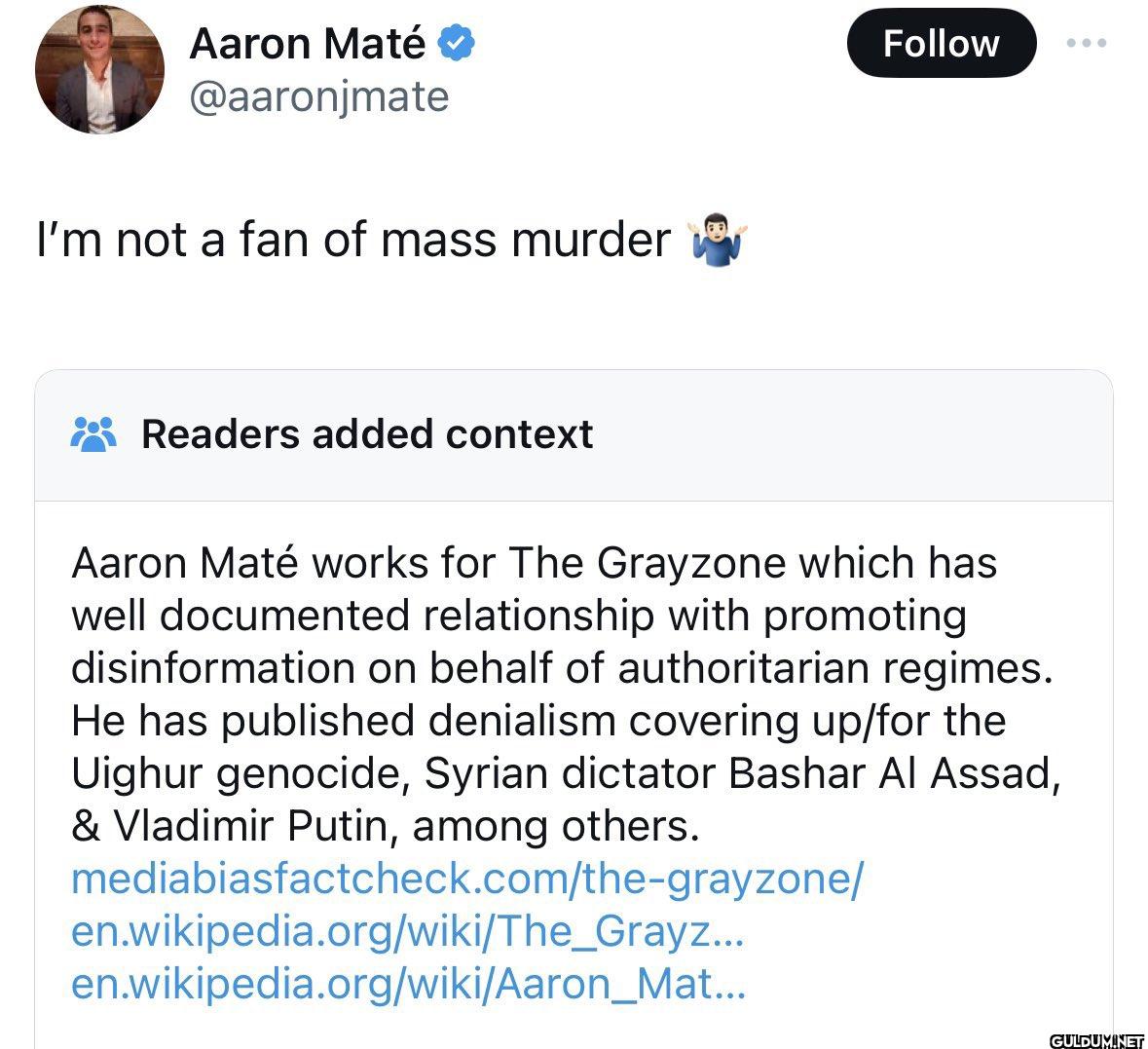 I'm not a fan of mass...