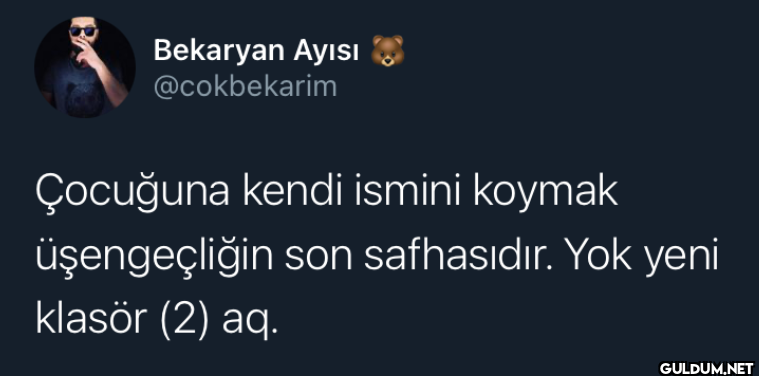 Çocuğuna kendi ismini...