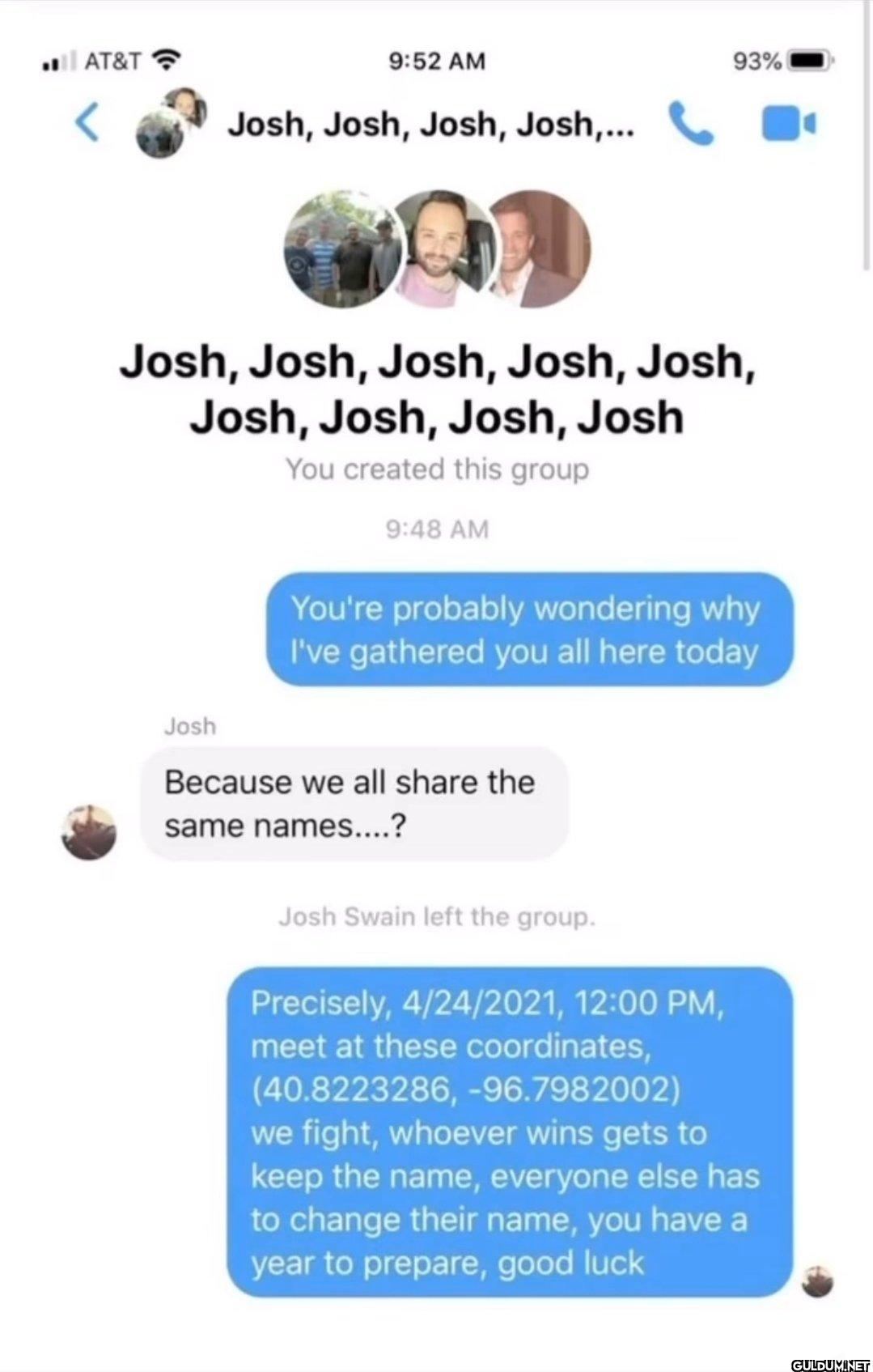 I hope Josh wins.    AT&T...