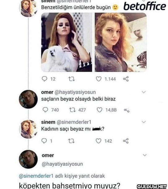 Benzetildiğim ünlülerde...