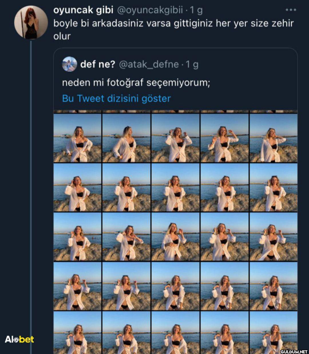 1 g boyle bi arkadasiniz...