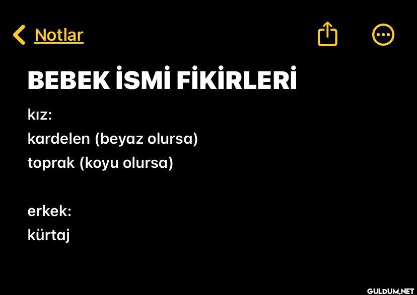 < Notlar BEBEK İSMİ...