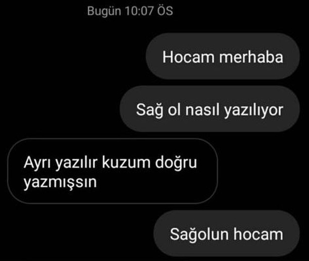 Çocuk doğrusunu ögrendi...