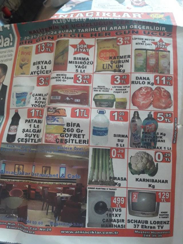 2009 yılına ait bir market...