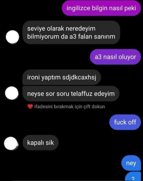 ingilizce bilgin nasil...