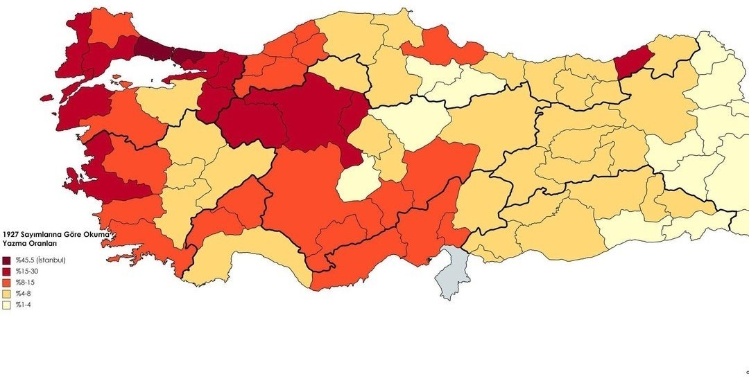 1927 sayımlarına göre...