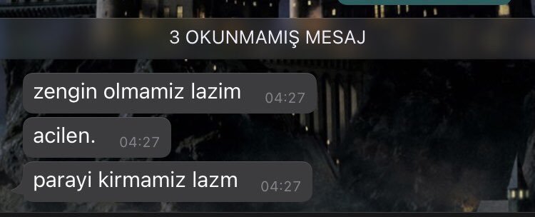 herkesin sürekli bunu...