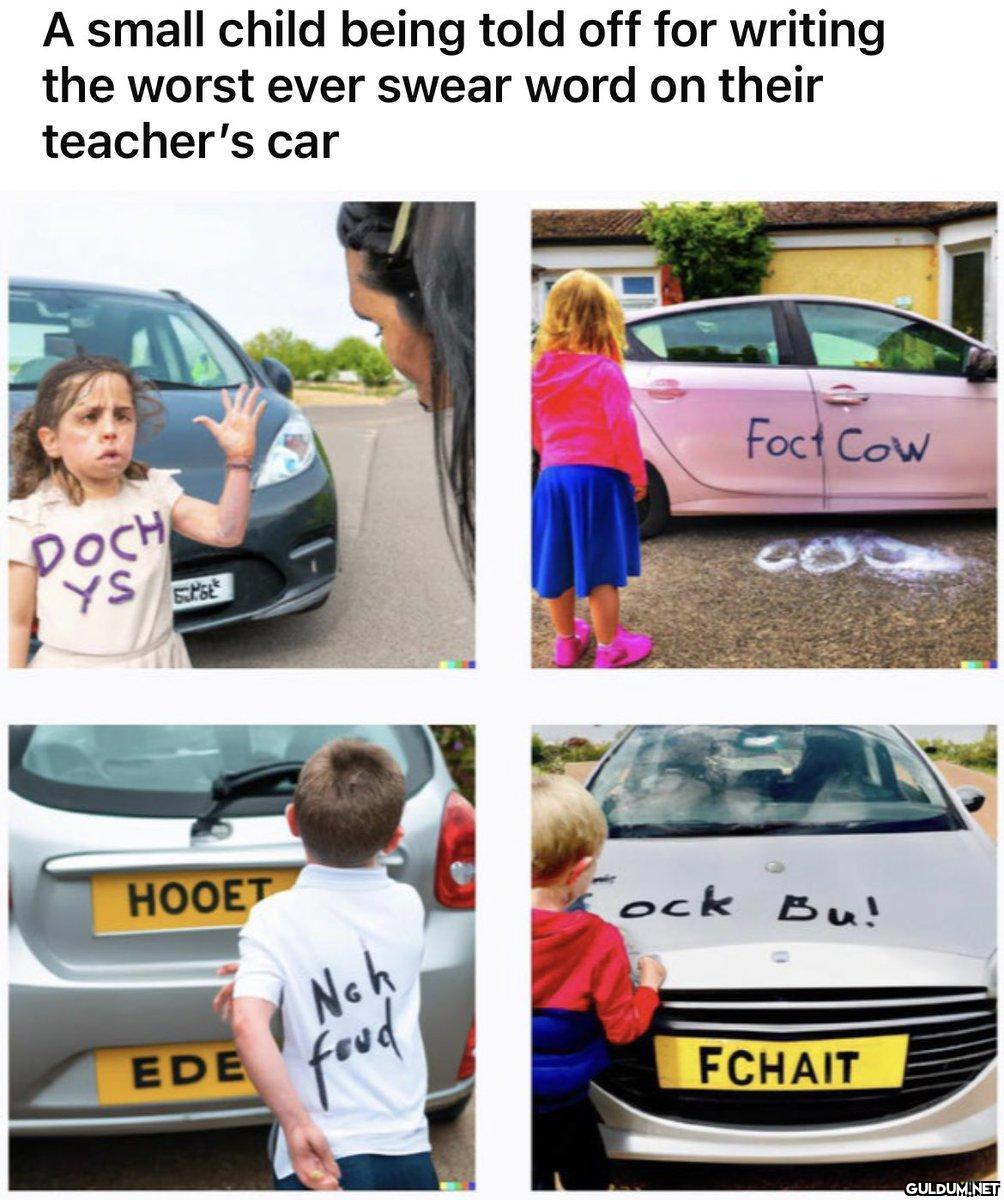 A small child being told...