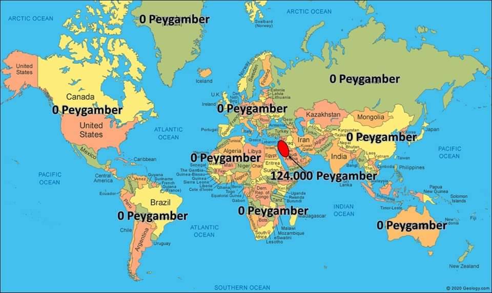 Peygamberlerin dağılım...
