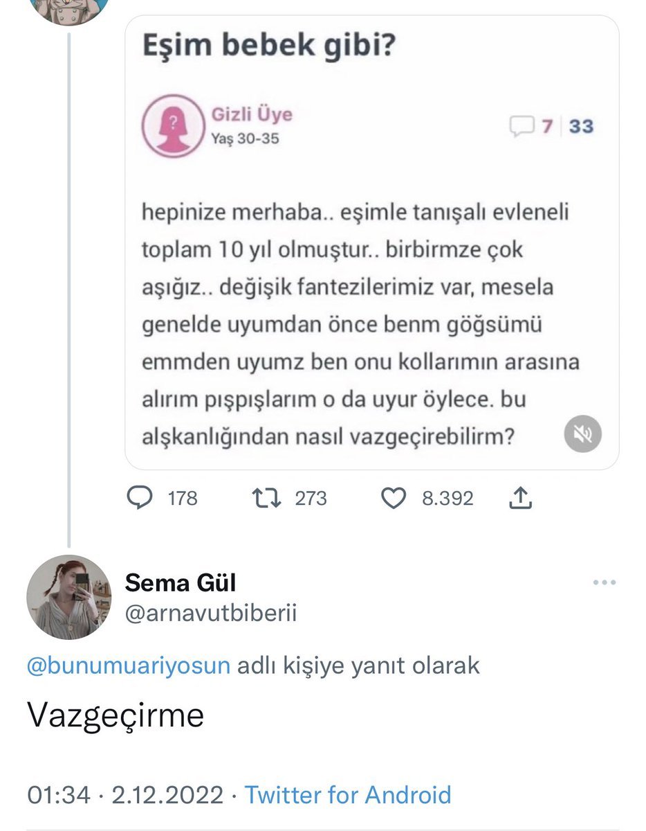 Eşim bebek gibi? Gizli Üye...