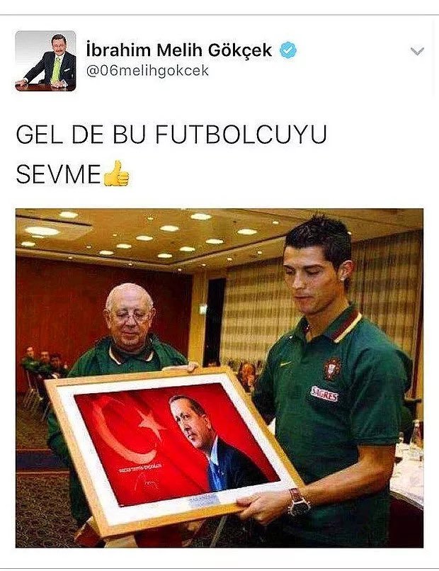 Melih Gökçek’in Ronaldo’ya...