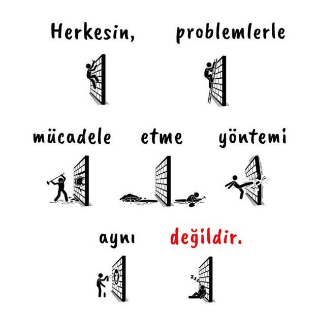 Herkesin, problemlerle...