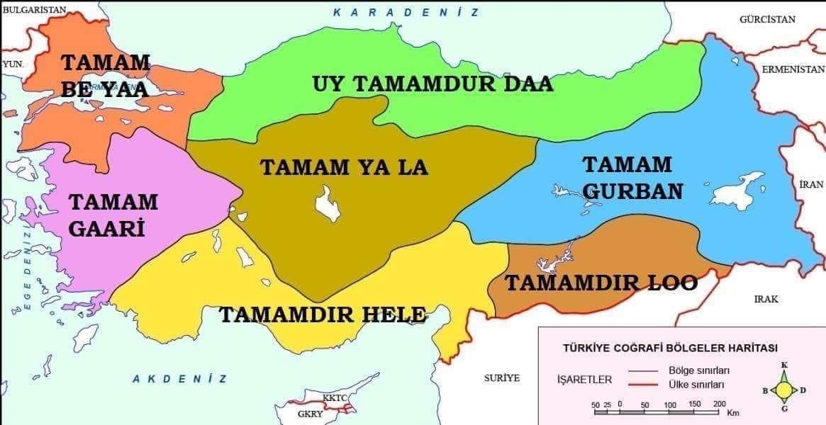 Türkiye tamam haritası...