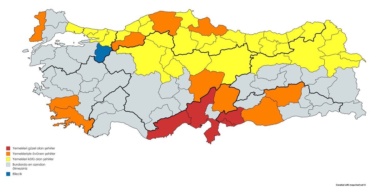 Türkiye lezzet haritası...